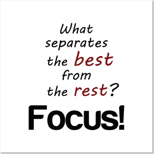 focus and mindset motivation Posters and Art